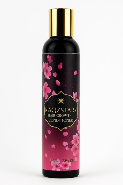 RAQZSTARZ HAIR GROWTH CONDITIONER ROSEMARY BLEND & 22 HERBAL OILS 8 oz